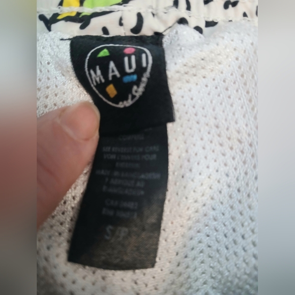 Maui and Sons mens rad 80's style swim trunks shorts size small - Picture 4 of 5